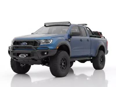 Custom Ford Ranger Off-Road Expedition Low-poly 3D model
