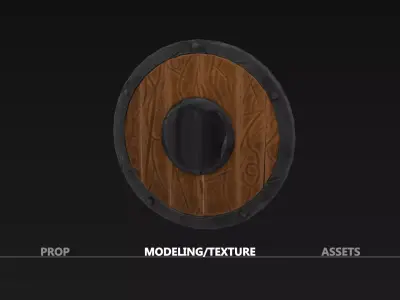 MEDIEVAL SHIELD Low-poly 3D model 3