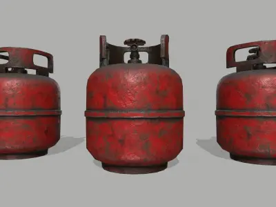 Propane Tank Low-poly 3D model 8