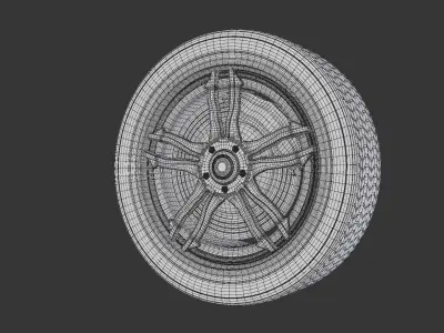 Concept Sports Car Tire Free 3D model