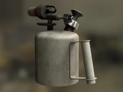 Blowtorch - Game Ready gas canister Low-poly 3D model