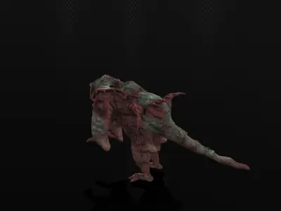 Hell monster  Low-poly 3D model