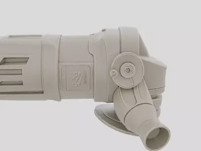 Metal Angle Grinder Tool for 3D print Low-poly 3D model