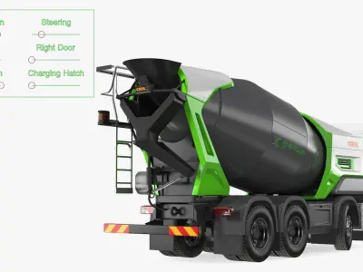 Energya E9 Truck Hybrid Mixer Rigged 3D model