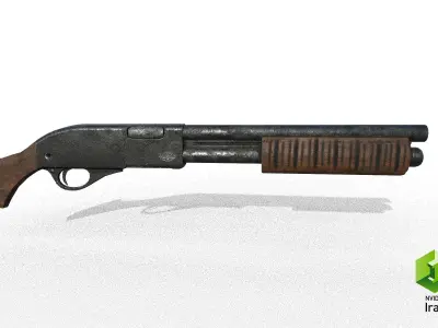 Sawed Off Shotgun Low-poly 3D model purchase