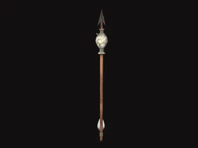 Medieval Fire Arrow V02 Low-poly 3D model