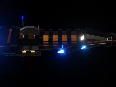 Spaceship Battle Cruiser 3D model
