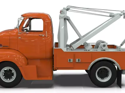 Vintage COE Tow Truck with Holmes 750 Wrecker  3D model