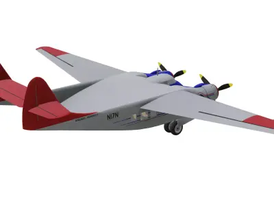 Burnelli Loadmaster Low-poly 3D model