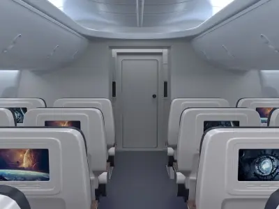First Class Passenger Cabin 3D model