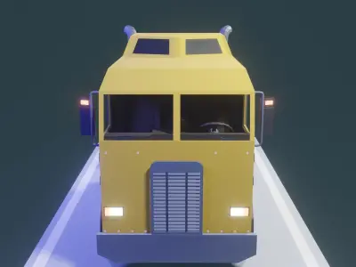 low poly truck semi Low-poly 3D model by CgiNexus