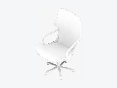 Chair - Office - Worksmart - High Back Low-poly 3D model