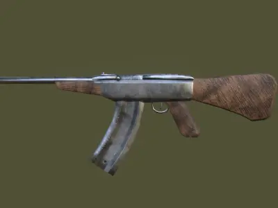 Assault Rifle 3D Model Low-poly 3D model