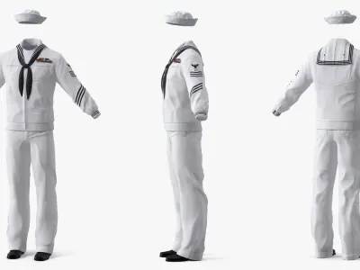  US Navy Service Uniform White with Awards 