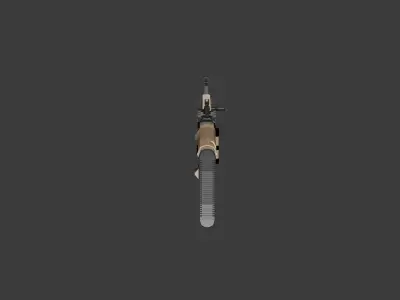 High Quality FN SCAR L 3D Model Game Ready  Low Poly PBR Low-poly 3D model