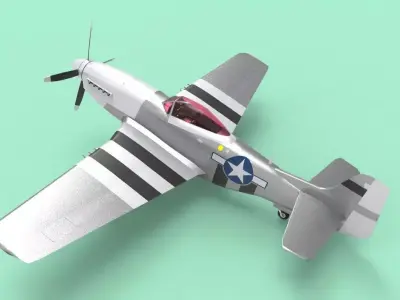 North American P 51 Mustang 3D model
