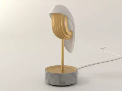 Table lamp alarm clock 3D model 3D model