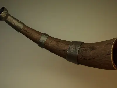 Rustic Horn  Low-poly 3D model