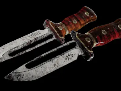Hunter knife  3D model
