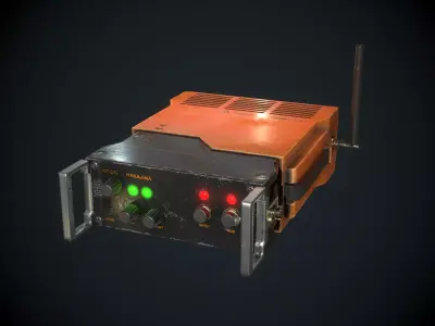 Sci-fi Transmitter Communication Device PBR Low-poly 3D model