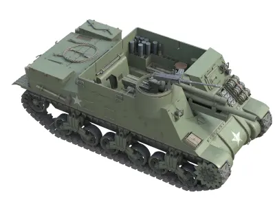 M7 Priest Howitzer  Low-poly 3D model