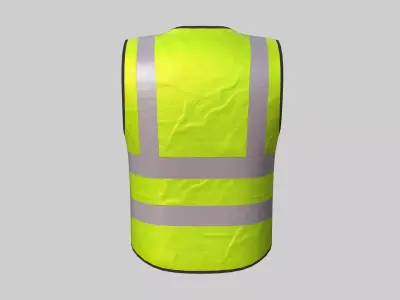 Safety Vest - High-Visibility Reflective Vest Low-poly 3D model