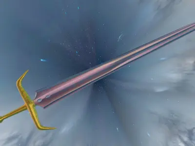 Sword Low-poly 3D model 21