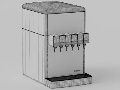 6-Flavor Counter Electric Soda Fountain System 3D model