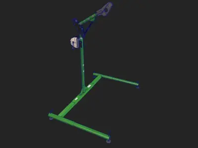 Davit crane Low-poly 3D model