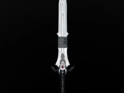 Dragon sword low-poly Low-poly 3D model