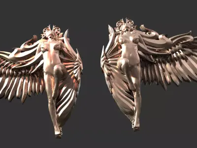 Angel Anatomy Sculptured Wings 2  3D model