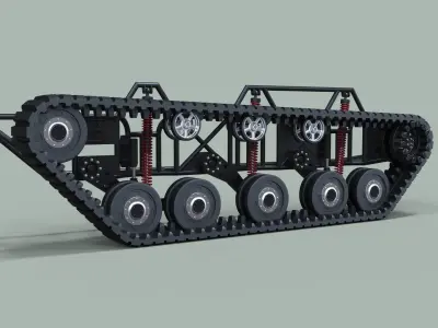 Track suspension 3D model