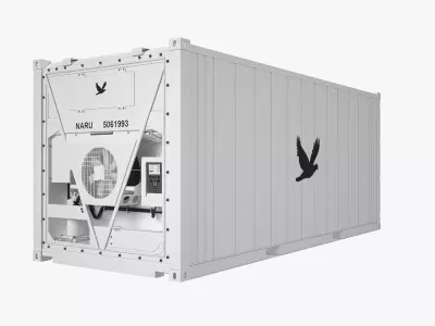20 ft Refrigerated Shipping Container 3D model