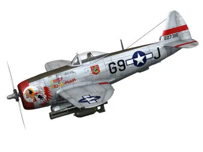 Republic P-47D Thunderbolt - Ski-U-Mah 3D model