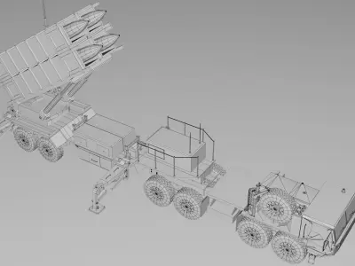 MIM-104 Patriot Air Defense System Military Vehicle 3D model