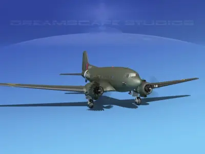 Douglas C-47 Dakota RAAF 3D model