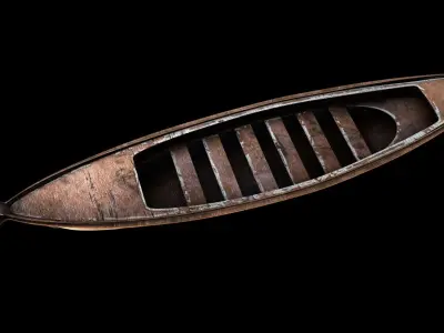 Wooden Boat 3D model buy