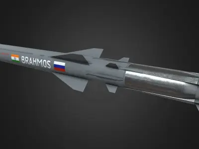BrahMos  missile Low-poly 3D model