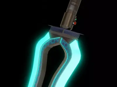 Sci-fi sword for a super villain 2K textures Low-poly 3D model get