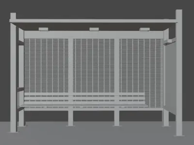 3D model of bus stope 3D model