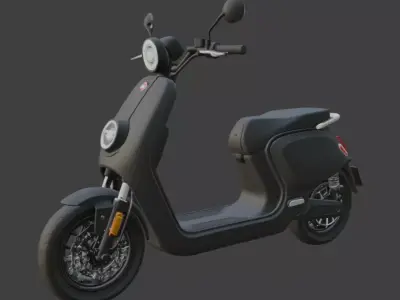 Electric Scooter 3D Model 3D model 6