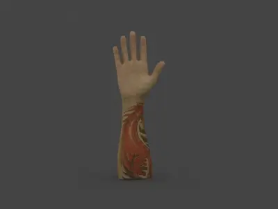 HAND-008 Right Hand Low-poly 3D model