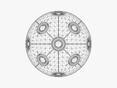 Sci-Fi Explosive Detonation Device Low-poly 3D model