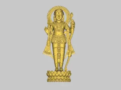 Ram Lalla Murti Gold 3D print model