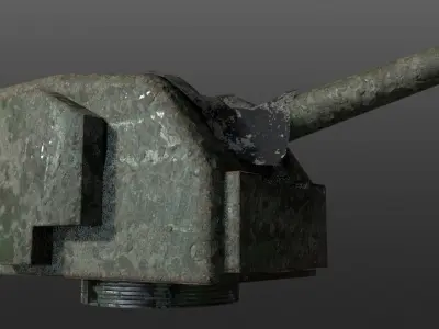 WW2 Bunker game ready Low-poly 3D model