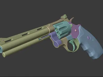 Colt Python Variant - Hpoly 3D model