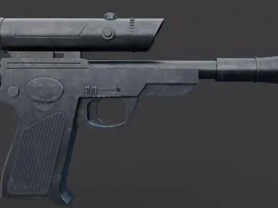 Blas-Tech L23 Blaster Pistol Low-poly 3D model