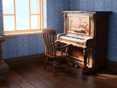 Childroom Low-poly 3D model