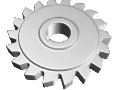 Mechanical Milling Cutter Low-poly 3D model