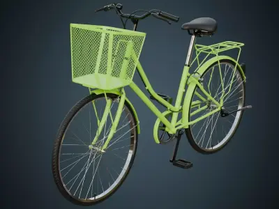 Bicycle 1 Basic Low-poly 3D model
